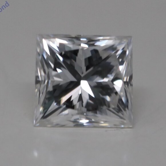 Princess Mined Diamond Pendant 14K White 0.5 Ct E Vs2 Gia C52200010 - Picture 5 of 5